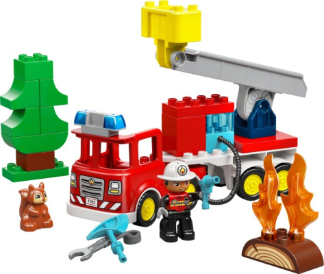 10473-1 Fire Truck with Hose and Firefighter