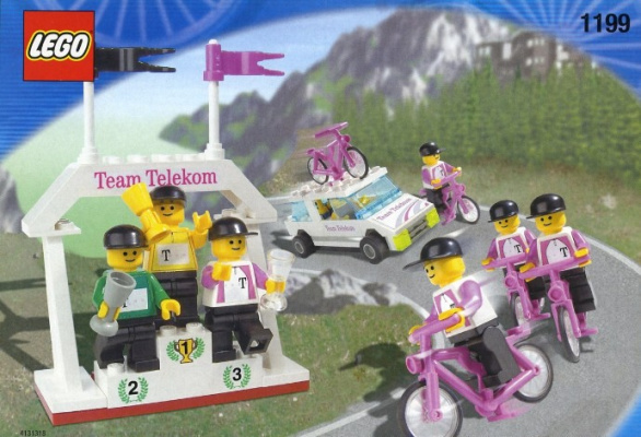 1199-1 Telekom Race Cyclists and Winners' Podium