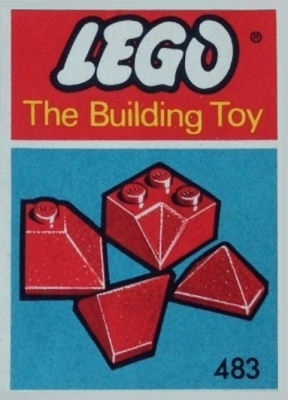 483-4 Angle, Valley and Corner Slopes, Red (The Building Toy)