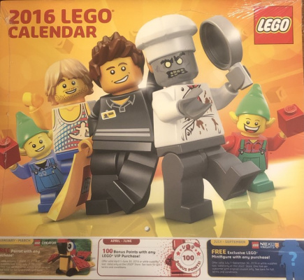 5004437-1 LEGO 2016 Wall Calendar