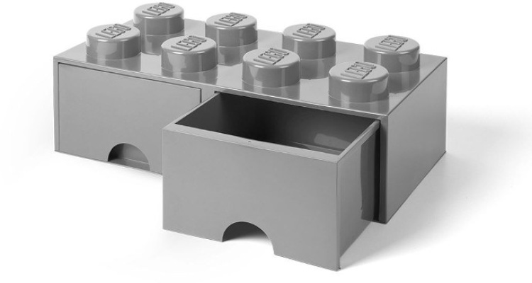 5005720-1 8 Stud Medium Stone Gray Storage Brick Drawer