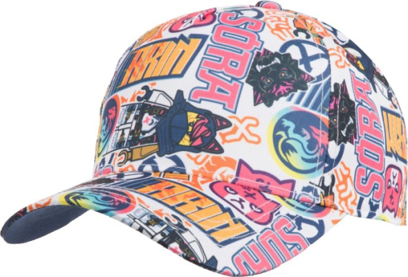 5008003-1 Twill Baseball Cap with AOP Print