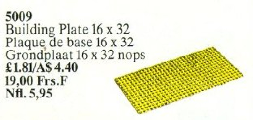 5009-1 Building Plate 16 x 32 Yellow