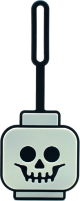 5009498-1 Skeleton Head Glow In The Dark Bag Tag
