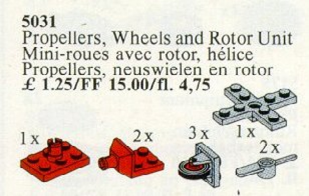 5031-1 2 Propellers, 3 Nose Wheels and Rotor Unit