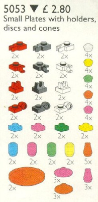 5053-1 Small Plates with Tool Holders, Disks and Cones (Transparent Bricks)