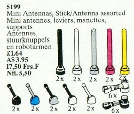 5199-1 Mini Antennas, Assorted Sticks and Antennas