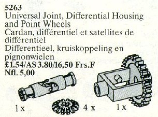 5263-1 Universal Joint, Differential Housing and Point Wheels