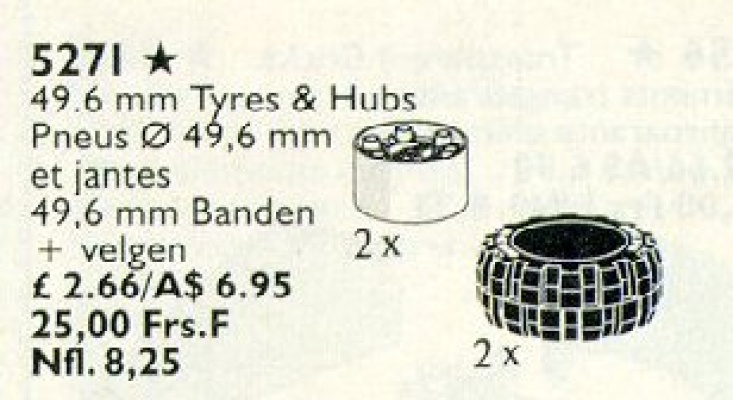 5271-1 Tyres and Hubs 49.6 mm White