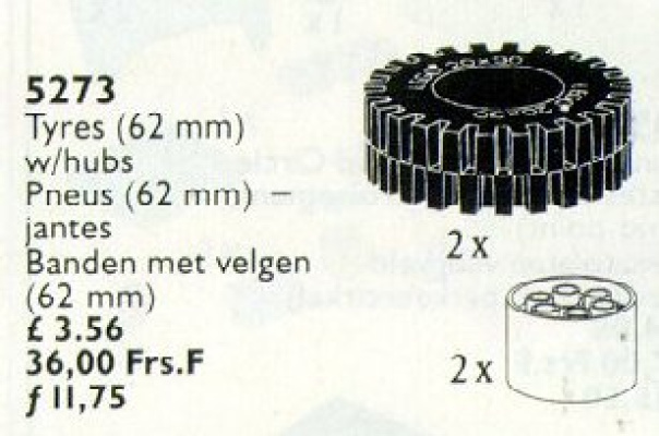 5273-1 Tyres and Hubs 62 mm