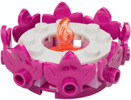 6644896-1 Magenta Flower Candle
