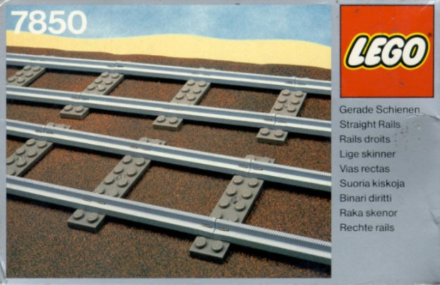7850-1 8 Straight Rails Grey 4.5V