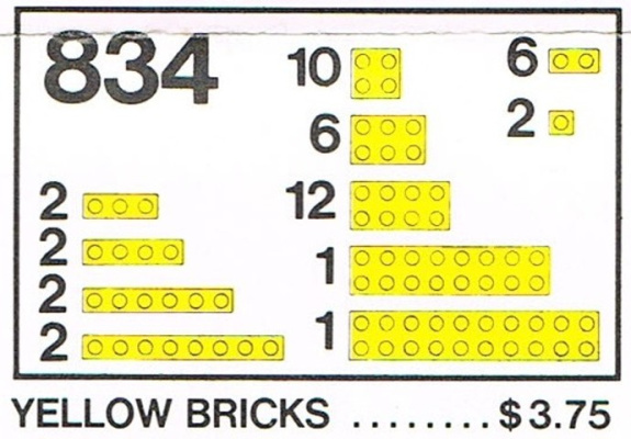 834-1 Yellow Bricks Parts Pack
