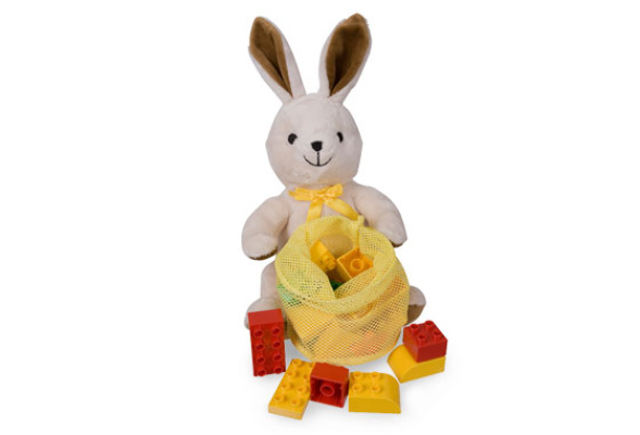 852217-1 Plush Bunny with Duplo Bricks