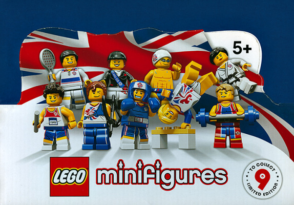Display Frame for Lego Team GB 8909 Olympics minifigures figures 27cm 