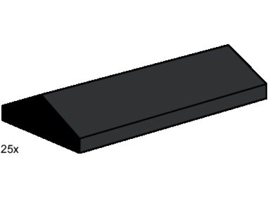 B004-1 2 x 4 Ridge Roof Tiles, Low Sloped Black