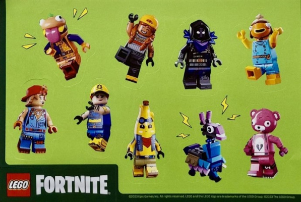 LFN-1 LEGO Fortnite sticker sheet