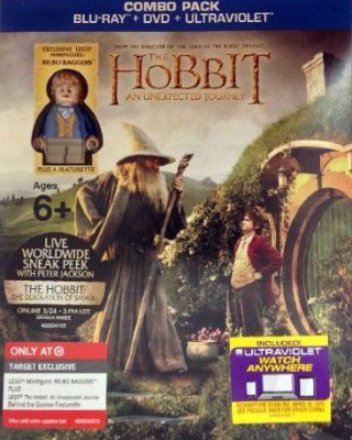 LOTRDVDBD-1 The Hobbit: An Unexpected Journey Blu-ray with Bilbo Baggins Minifigure