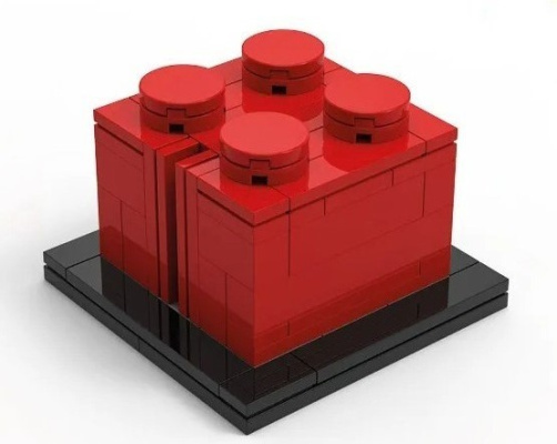 REDBRICK-1 Buildable 2 x 2 Red Brick
