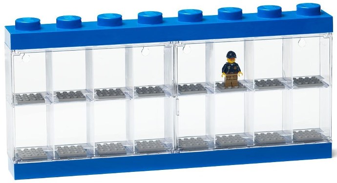 lego blue minifigure display case