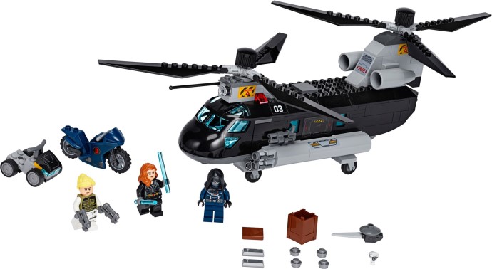 76162-1 Black Widow's Helicopter Chase