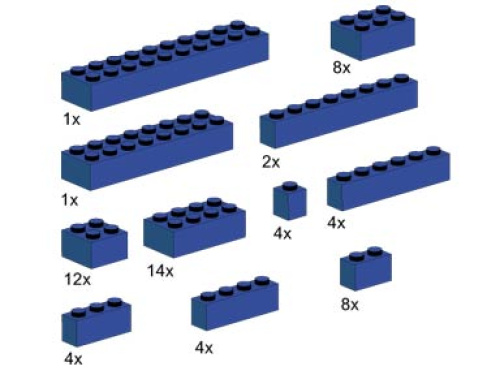 10009-1 Assorted Blue Bricks