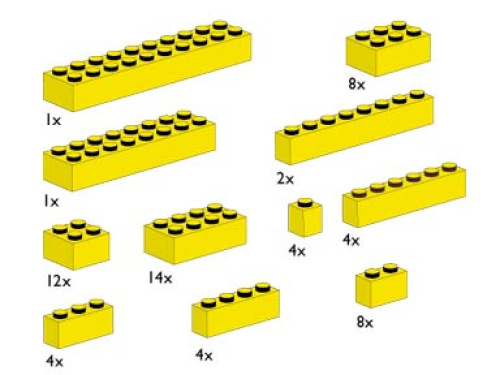 10010-1 Assorted Yellow Bricks