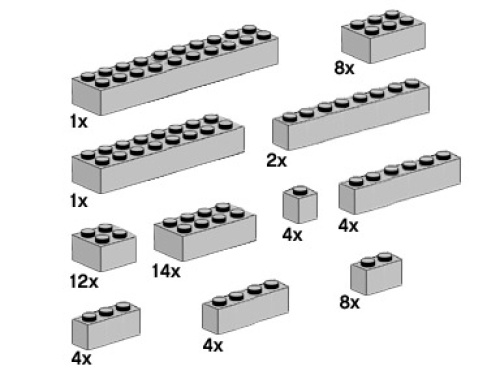 10145-1 Assorted Light Grey Bricks