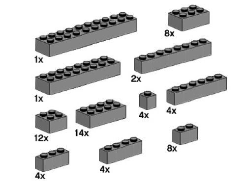 10146-1 Assorted Dark Grey Bricks