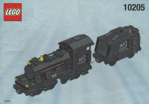10205-1 Large Train Engine with Tender, Black