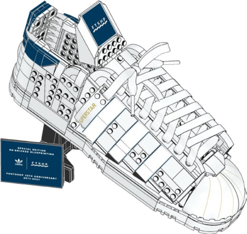 10282-2 Adidas Originals Superstar X Footshop 'Blueprinting'