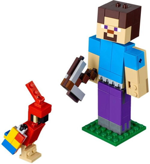 21148-1 Minecraft Steve BigFig with Parrot