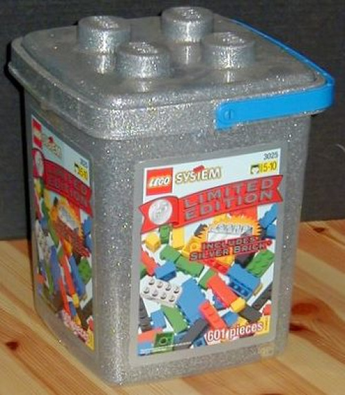 3025-1 Limited Edition Silver Brick Bucket