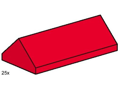 3445-1 2x4 Ridge Roof Tiles Steep Sloped Red