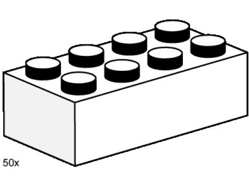 3460-1 2x4 White Bricks