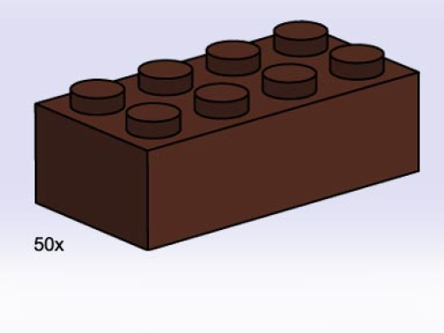 3754-1 2x4 Brown Bricks