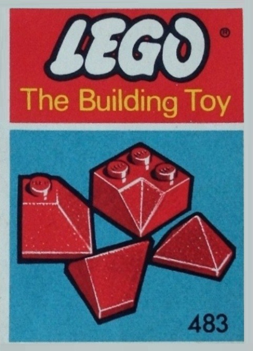 483-4 Angle, Valley and Corner Slopes, Red (The Building Toy)