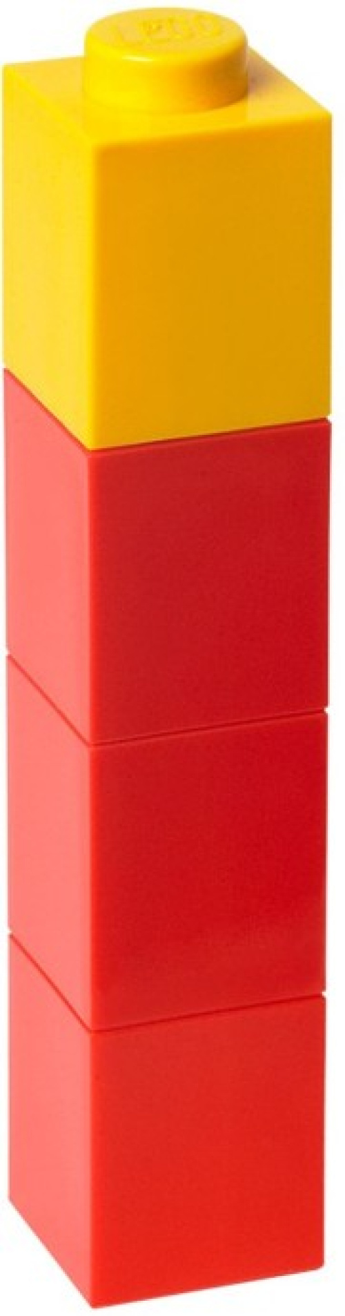 5004897-1 Square Drinking Bottle – Red with Yellow Lid