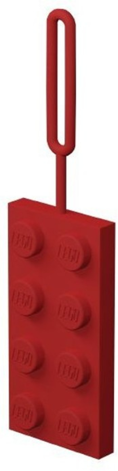 5005340-1 2x4 Red Silicone Luggage Tag