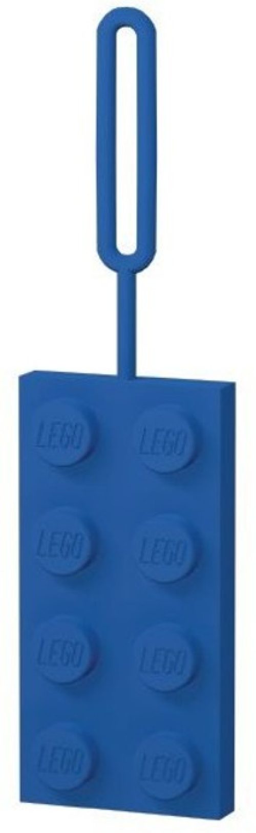 5005342-1 2x4 Blue Silicone Luggage Tag