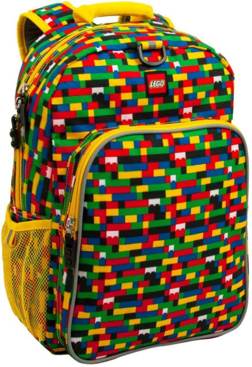 5005356-1 Red Blue Brick Print Eco Heritage Backpack
