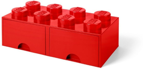 5005398-1 8 stud Bright Red Storage Brick Drawer