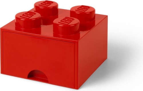 5005402-1 4 stud Bright Red Storage Brick Drawer