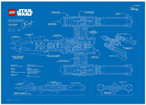 5005624-1 Y-Wing blueprint poster