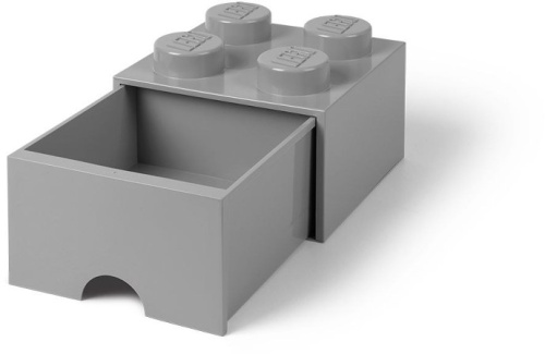 5005713-1 4 Stud Medium Stone Gray Storage Brick Drawer