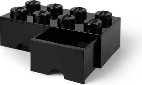 5005718-1 8 Stud Black Storage Brick Drawer