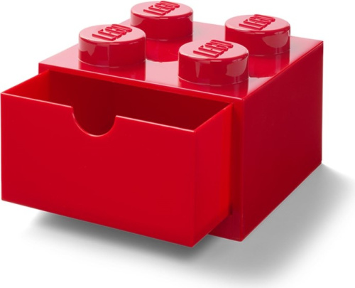 5006140-1 Storage brick drawer 4, Red