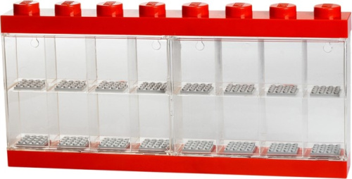 5006154-1 Minifigure Display Case 16 Red