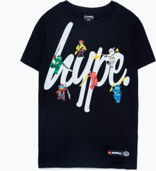 5006234-1 HYPE X LEGO NINJAGO Black Squad Script Adults' T-Shirt