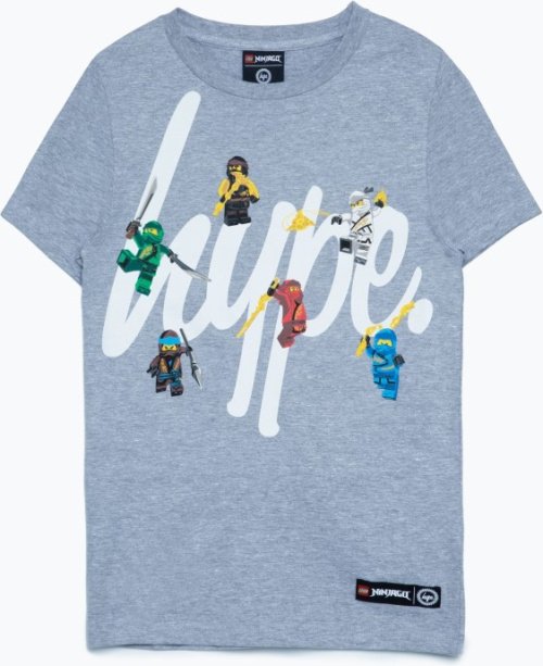 5006235-1 HYPE X LEGO NINJAGO Gray Squad Script Adults' T-Shirt